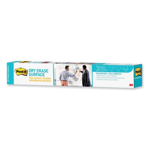 MMMDEF3X2 - 3M - Dry Erase Surface with Adhesive Backing, 36 x 24, White Surface