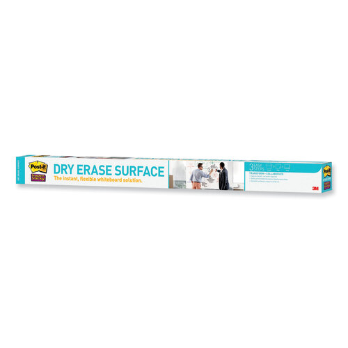 MMMDEF6X4 - 3M - Dry Erase Surface with Adhesive Backing, 72 x 48, White Surface