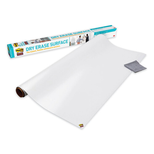 MMMDEF8X4 - 3M - Dry Erase Surface with Adhesive Backing, 96 x 48, White Surface