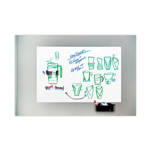 MMMDEFTRAY - 3M - Dry Erase Accessory Tray, 8.5 x 3 x 5.25, Black
