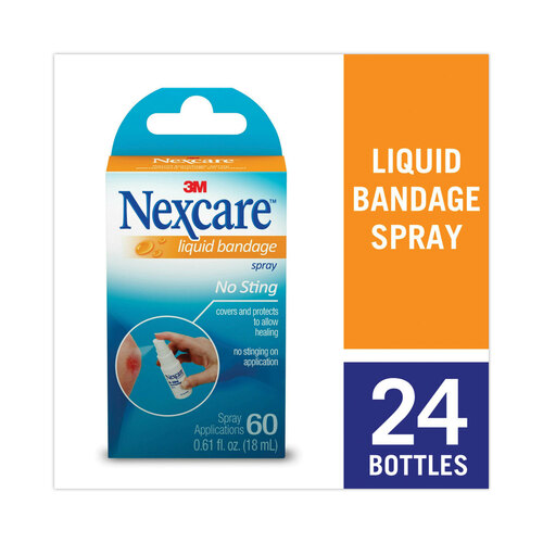 Nexcare No Sting Liquid Bandage, 118-03, Spray .61 fl oz