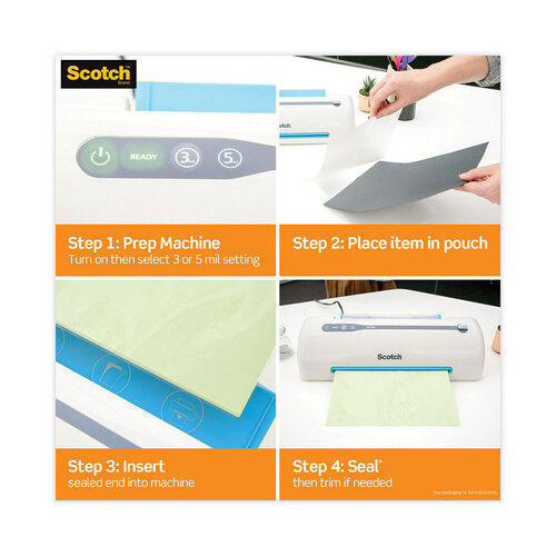 3M LS85425G Self-Sealing Laminating Sheets 9.6 mils 8-1/2 x 11 25/Pk