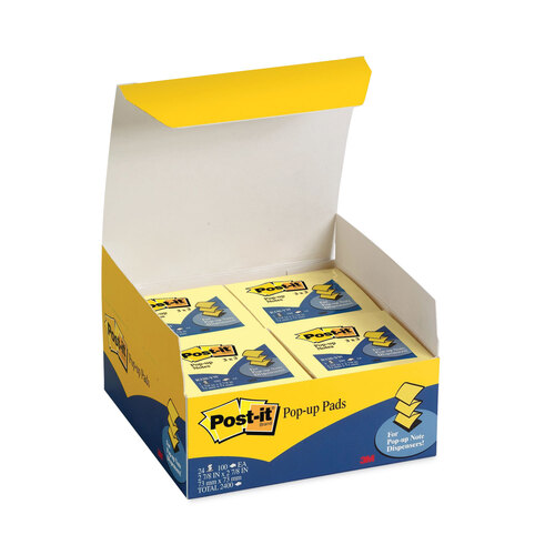 MMMR33024VAD - 3M - Original Canary Yellow Pop-up Refill Value Pack, 3&quot; x 3&quot;, Canary Yellow, 100 Sheets/Pad, 24 Pads/Pack