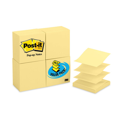 MMMR33024VAD - 3M - Original Canary Yellow Pop-up Refill Value Pack, 3&quot; x 3&quot;, Canary Yellow, 100 Sheets/Pad, 24 Pads/Pack