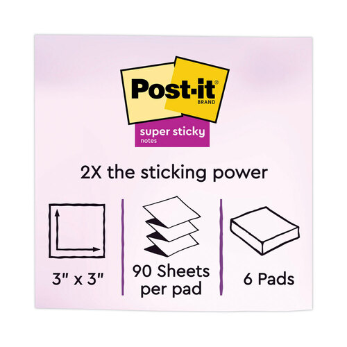 MMMR3306SSMIA - 3M - Pop-up 3 x 3 Note Refill, 3&quot; x 3&quot;, Supernova Neons Collection Colors, 90 Sheets/Pad, 6 Pads/Pack