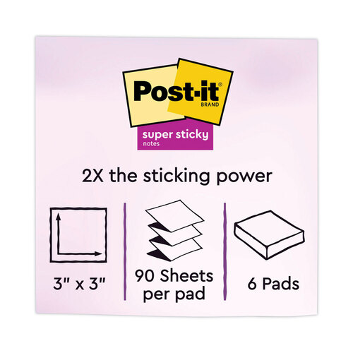 MMMR3306SSUC - 3M - Pop-up 3 x 3 Note Refill, 3&quot; x 3&quot;, Energy Boost Collection Colors, 90 Sheets/Pad, 6 Pads/Pack