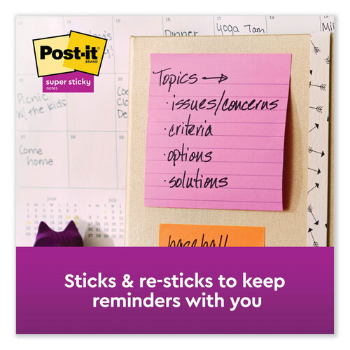 MMMR440NPSS - 3M - Pop-up Notes Refill, Note Ruled, 4&quot; x 4&quot;, Neon Pink, 90 Sheets/Pad, 5 Pads/Pack