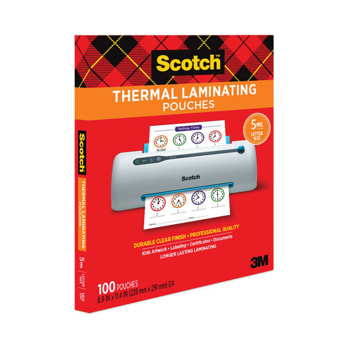MMMTP5854100 - 3M - Laminating Pouches, 5 mil, 9&quot; x 11.5&quot;, Gloss Clear, 100/Pack