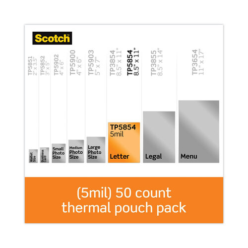 MMMTP585450 - 3M - Laminating Pouches, 5 mil, 9&quot; x 11.5&quot;, Gloss Clear, 50/Pack