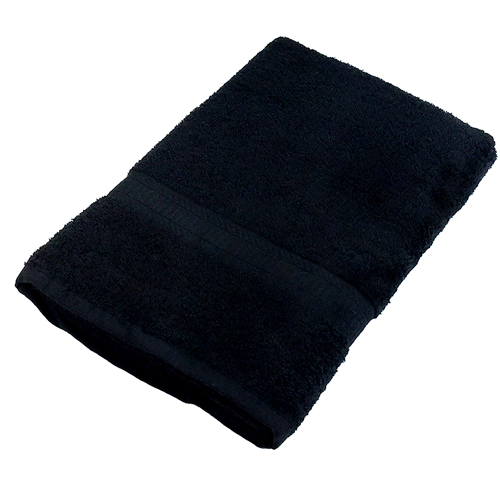 MNBBATH-BLACK - Monarch Brands - Monarch Brands TRUE Color 25 x 52 Ring Spun 10.5LB Bath Towel, 1 Dozen