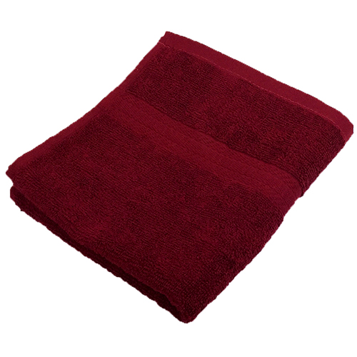 Monarch Brands P-HAND-BURGUNDY, 16 x 27 True Color Cotton 3 lb Hand Towel, Burgundy (12/pk)