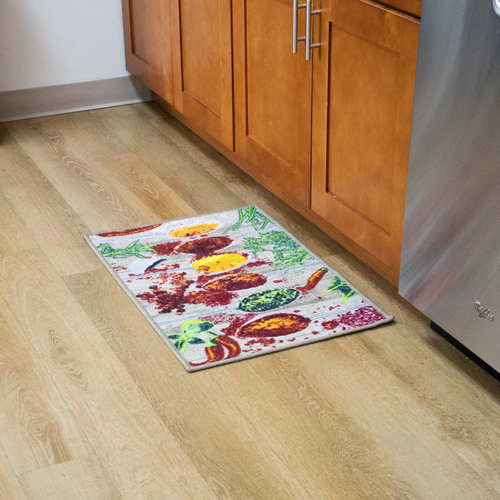 MNBPNP-KTC-20X30-SPI - Monarch Brands - Monarch Brands Sloppy Chef Printed Kitchen Area Rug, 20x30, Non-Skid Latex Backing, Spices Design