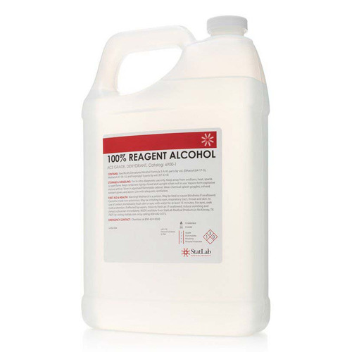 MON1001787CS - StatLab Medical Products - StatLab Medical Products Chemistry Reagent Reagent Alcohol ACS Grade / Dehydrant 100% 1 gal., 4/CS