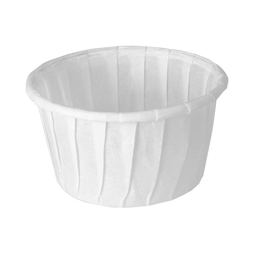 Treated Paper Souffle Portion Cups, 1 1/4 oz, White, 250/Bag