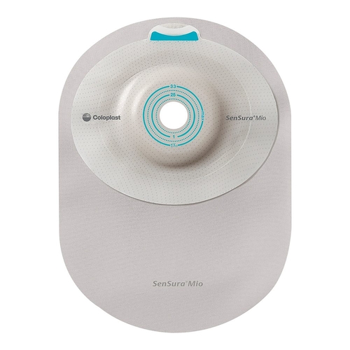 MON1005555BX - Coloplast - Ostomy Pouch SenSura&reg; Mio Convex One-Piece System 8-1/4 Inch, Maxi 5/8 to 1-5/16 Inch Closed End Convex Light, Trim to Fit