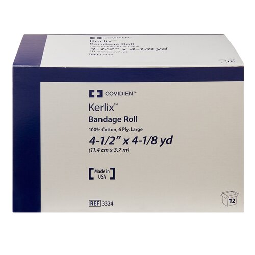 MON10057CS - Cardinal Health - Cardinal Health Conforming Dressing Kerlix&reg; Gauze 6-Ply 4 1/2 Inch X 4 1/10 Yard Roll, 12/CT 4CT/CS