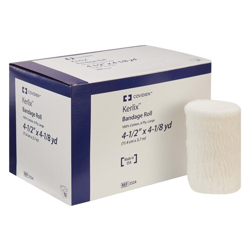 MON10057CS - Cardinal Health - Cardinal Health Conforming Dressing Kerlix&reg; Gauze 6-Ply 4 1/2 Inch X 4 1/10 Yard Roll, 12/CT 4CT/CS