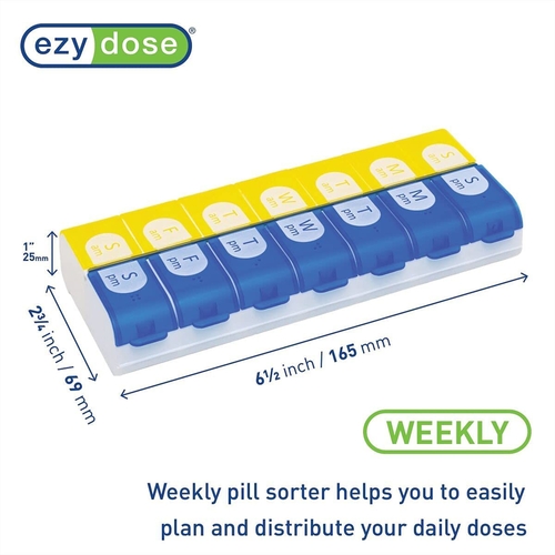 MON1010232EA - Apothecary Products - Pill Organizer EZY Dose&reg; X-Large 7 Day 2 Dose
