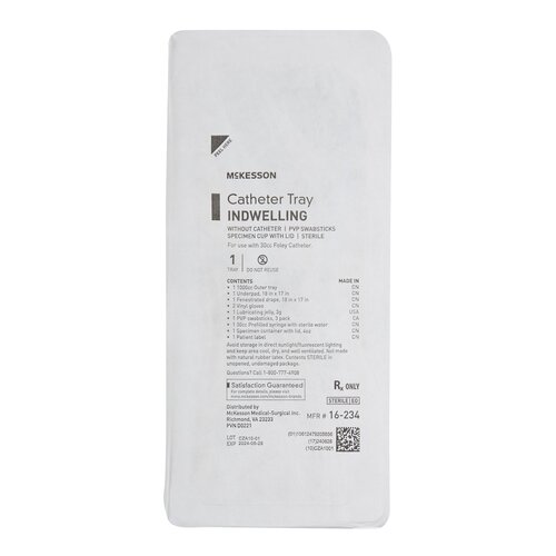 MON1013336CS - McKesson - McKesson Indwelling Catheter Tray Foley Without Catheter Without Balloon