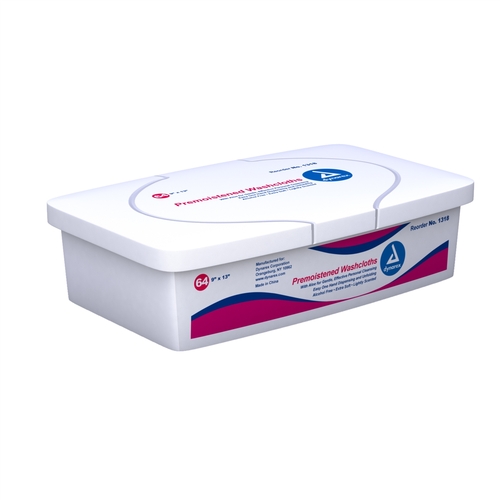 MON1014347CS - Dynarex - Dynarex Personal Wipe Tub Aloe / Lanolin Scented 64 Count, 8 EA/CS