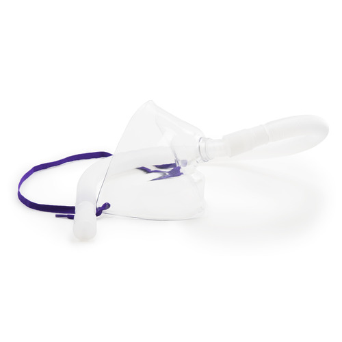 MON1018132CS - McKesson - McKesson Oxygen Face Tent Under the Chin Adult One Size Fits Most Adjustable Elastic Head Strap