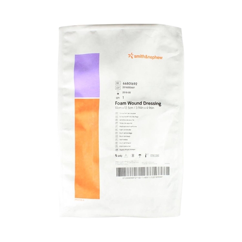 MON1018430CS - Smith & Nephew - Foam Dressing 0.5 x 4 x 5", 1/BX, 5BX/CS