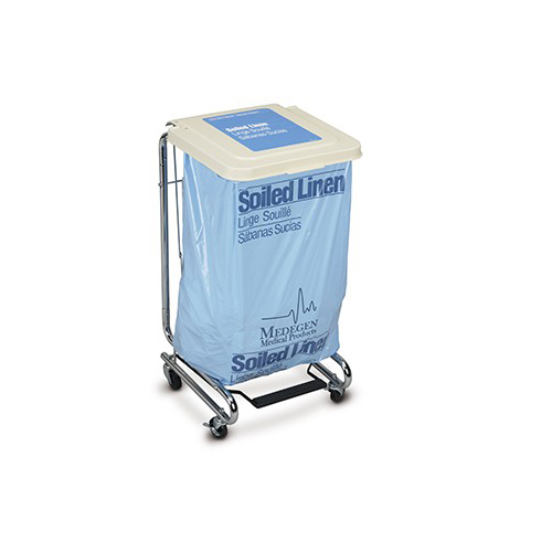 MON1020319CS - Medegen Medical Products LLC - Hamper Stand Rolling Square Opening 30 - 33 gal. Foot Pedal Self-Closing Lid, 1/CS