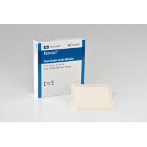 MON1021162CS - Cardinal Health - Kendall&trade; Foam Dressing Border 7.5" x 7.5" Square 6" x 6" Pad Sterile, 50 EA/CS