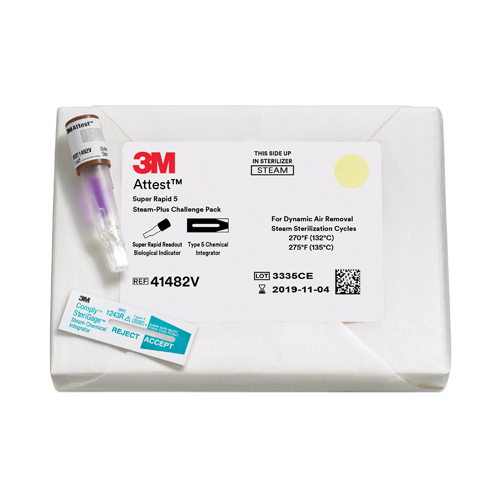 MON1026077CS - 3M - Attest Super Rapid 5 Steam-Plus Sterilization Indicator Challenge Pack Steam 2 Inch, 24 per Case