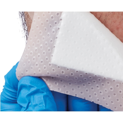 MON1027366BX - Dukal - Silicone Foam Dressing Advazorb Border&reg; 4 x 4" Square Silicone Adhesive with Border Sterile, 10/BX