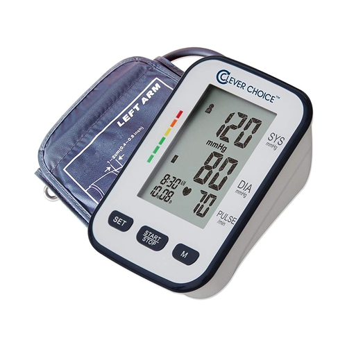 MON1028081CS - Simple Diagnostic - Simple Diagnostic Digital Blood Pressure Monitoring Unit Clever Choice 1-Tube Automatic Inflation Adult Large Cuff, 24 EA/CS
