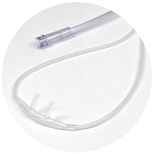 MON1028455CS - Sunset Healthcare - Sunset Healthcare Nasal Cannula Low Flow Adult Curved Prong / NonFlared Tip