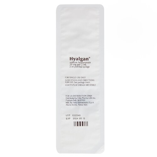 MON1032048EA - Fidia Pharma USA - Hyalgan&reg; Sodium Hyaluronate 20 mg / mL Injection 2 mL