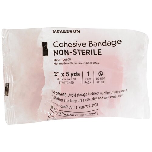 MON1032955CS - McKesson - McKesson Compression Bandage Elastic with Cohesive 2 Inch X 5 Yard Non Sterile