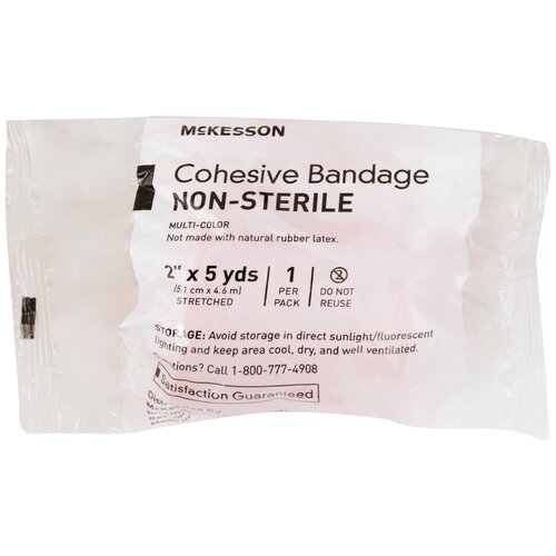 MON1032955CS - McKesson - McKesson Compression Bandage Elastic with Cohesive 2 Inch X 5 Yard Non Sterile