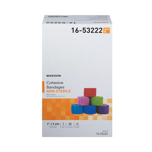 MON1032955CS - McKesson - McKesson Compression Bandage Elastic with Cohesive 2 Inch X 5 Yard Non Sterile