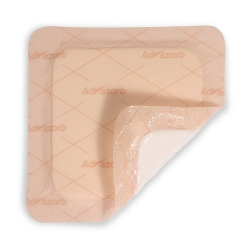 MON1034600BX - Dukal - Silicone Foam Dressing Advazorb Border&reg; 6 x 6" Square Silicone Adhesive with Border Sterile, 10/BX