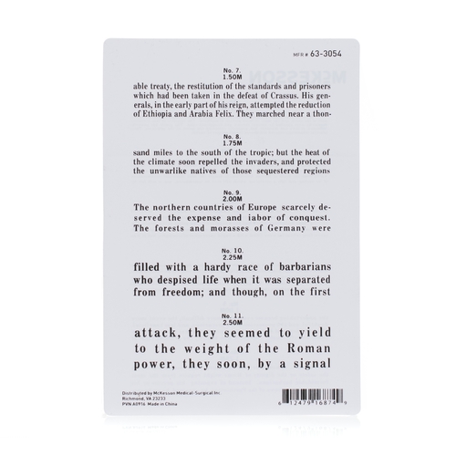 MON1038456EA - McKesson - McKesson Eye Chart 12" Measurement Jaeger Test, 1/EA