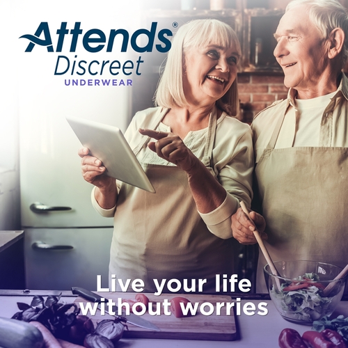 MON1039111CS - Attends - Attends Discreet&reg; Moderate Absorbency Underwear, Large, 72/CS