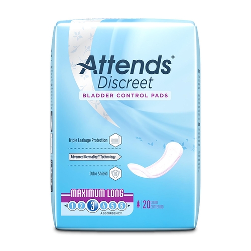MON1039116CS - Attends - Attends Discreet&reg; Moderate Absorbency Bladder Control Pads, 14.5", 200/CS