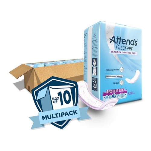 MON1039116CS - Attends - Attends Discreet&reg; Moderate Absorbency Bladder Control Pads, 14.5", 200/CS