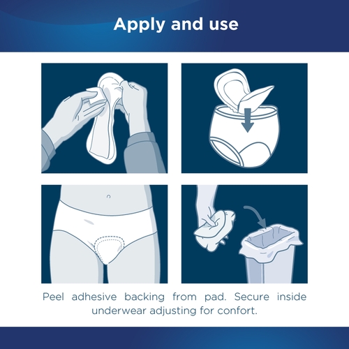 MON1039118CS - Attends - Attends Discreet&reg; Moderate Absorbency Bladder Control Pads, 10.5", 200/CS