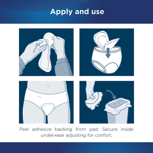 MON1039119CS - Attends - Attends Discreet&reg; Light Absorbency Bladder Control Pads, 9", 480/CS