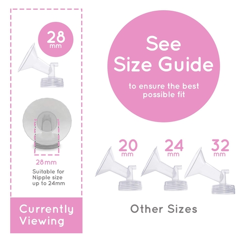 Mothers Milk Spectra Baby Usa MM012302-S - Spectra Single Breast Shield 24  mm Flange Only - Medical Mega