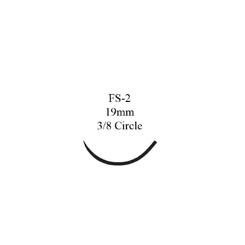 MON104373BX - J & J Healthcare Systems - Absorbable Suture with Needle Coated Vicryl&trade; Polyglactin 910 FS-2 3/8 Circle Reverse Cutting Needle Size 4 - 0 Braided