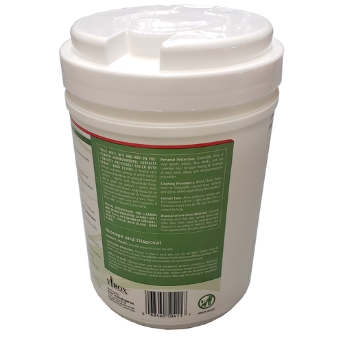 MON1044095CS - Contec - Contec PREempt Surface Disinfectant Cleaner Premoistened Cleanroom Manual Pull Wipe 160 Count Canister Unscented NonSterile, 12/CS