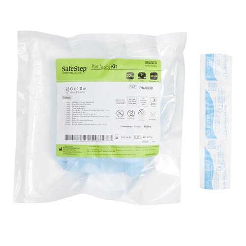 MON1045021EA - BD - BD Port Access Kit SafeStep&reg; 22 Gauge 1 Inch Without Port