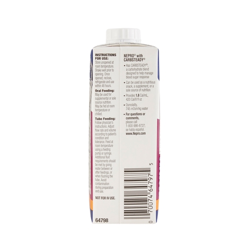 MON1048213CS - Abbott Nutrition - Abbott Nutrition Oral Supplement Nepro&reg; Butter Pecan 8 oz. Recloseable Tetra Carton Ready to Use, 24/CS