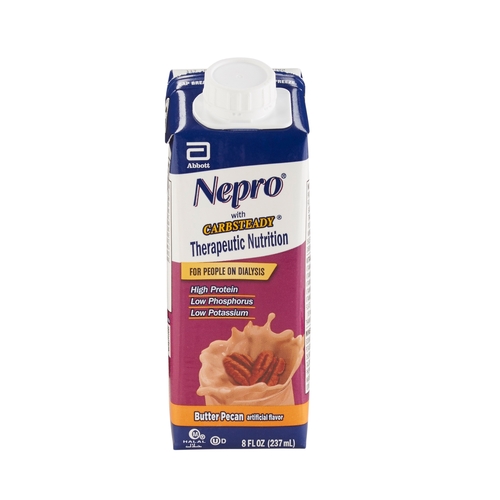 MON1048213CS - Abbott Nutrition - Abbott Nutrition Oral Supplement Nepro&reg; Butter Pecan 8 oz. Recloseable Tetra Carton Ready to Use, 24/CS