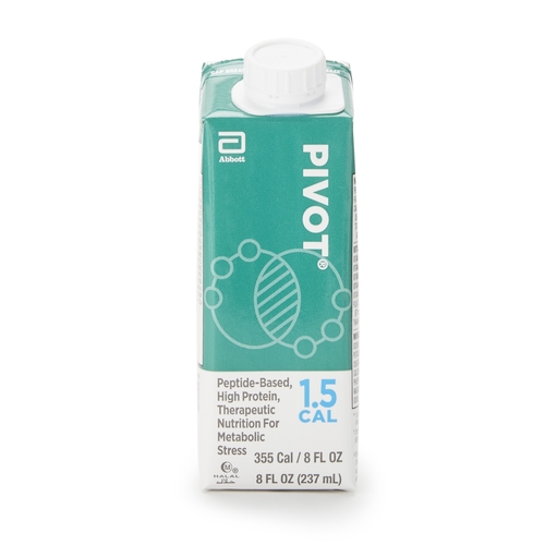MON1048245EA - Abbott Nutrition - Abbott Nutrition Oral ProteinSupplement Pivot 1.5 Cal Unflavored 8 oz. Recloseable Tetra Carton Ready to Use